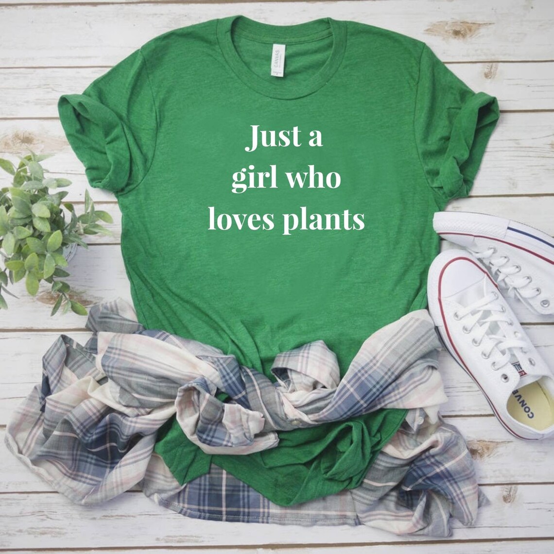 Just A Girl Who Loves Plants Shirt Plant Lover Gift Plant Etsy