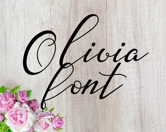 font otf olivia font svg olivia Alphabet SVG Fonts Cutfile Modern Calligraphy SVG Handwritten Script Cricut font Svg Silhouette font svg otf