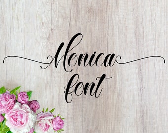 Monica font otf Monica font svg wedding font svg Cutfile Calligraphy font svg Cursive font svg Handwritten font svg Script font Brush font