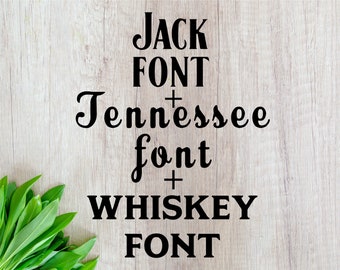 Font bundle Font bundle svg Font bundle otf font bundle svg file Jack font svg Tennessee font svg Whiskey font svg Digital Font Bundle cut