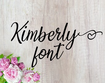 fonts Kimberly font otf font svg wedding font svg Cutfile Calligraphy font svg Cursive font svg Handwritten font svg Script font Brush font