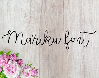 fonts Marika font otf font svg wedding font svg Cutfile Calligraphy font svg Cursive font svg Handwritten font svg Script font Brush font