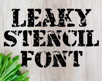 FONT FOR CRICUT font otf Stencil Distressed font svg leaky stencil font svg Stencil font svg Stencil alphabet letters svg Army font svg