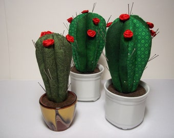 Kaktus aus Stoff Nadelkissen Dekoratin