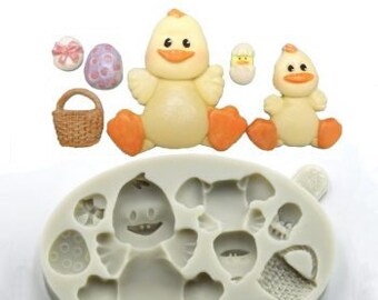 Pasen Kip Siliconen Schimmel Fondant Mold DIY Easter Cake Decoreren Tools Cake Decoratie Candy Pasen Chicken Chocolate Mold Paasmand