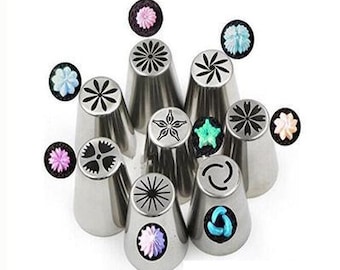 Icing Tips Set Piping Nozzles Stainless Steel Russian Decorating