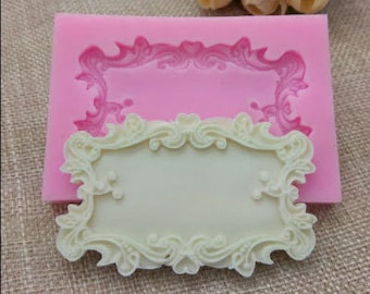 Frame Silicone Mold  Fondant Mold Flower and heart frame mold Cake Decorating Tools Silicone molds