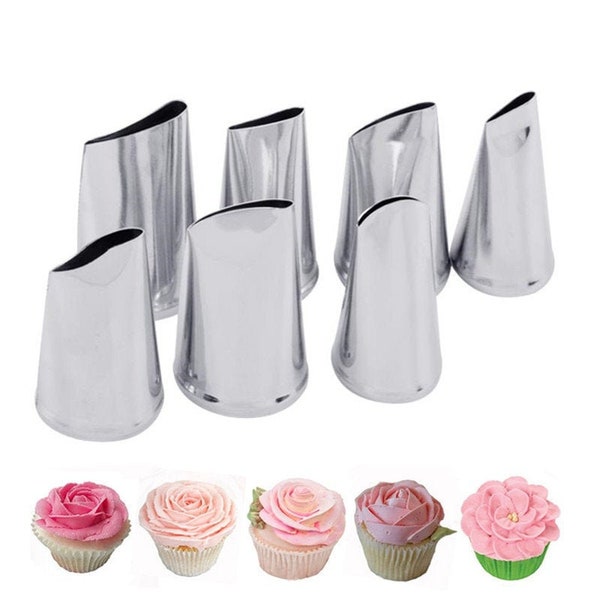 Cake Icing Tips Decorating Nozzles Petal Icing Tips Rose Icing tips Icing Roses Buttercream Roses Tips Set Cake Decoration Set 7 pcs/set