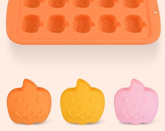 Molde de silicona para calabaza de Halloween, molde pequeño para calabaza, molde para chocolate, molde para hornear, molde para mousse, postre, herramientas para decorar pasteles, molde para Halloween