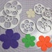 Rose Cutters Flower Cutter Fondant Roses 6 Pieces Set Plastic Fondant ...