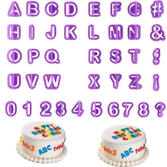 Buy Alphabet Cutters Letters and Numbers Cutters Fondant Cutter Plastic  Letter Number Fondant Mold Cookie Cutter Number Cutter Cake Decorating  Online in India 