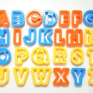 Block Alphabet and Number Fondant Cutter Set/ Letters and Numbers Fondant  Cutter Set/ Professional Number and Alphabet Cutters