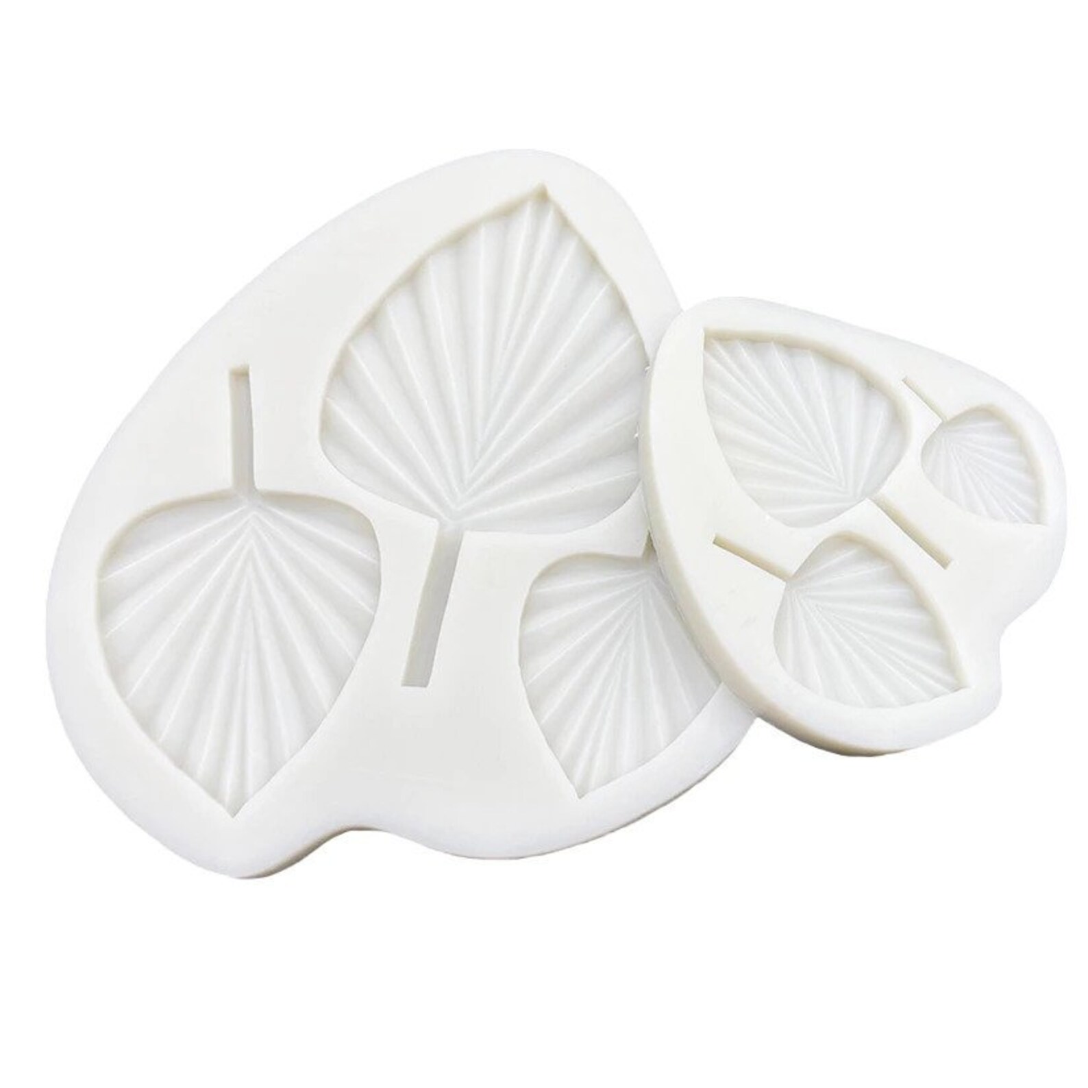 Palm Leaf Fan Leaves Fondant Mold Silicone Molds Cake Etsy
