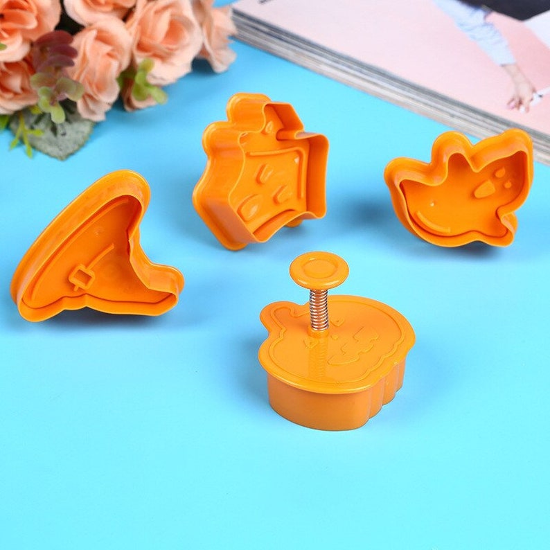 Halloween Plunger Cookie Cutter 4pcs Set Etsy