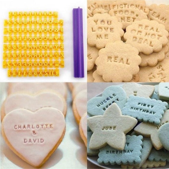 26 Alphabet Mold Letter Stamp Embossed Cutter Cake Fondant Cookie Baking  Tool