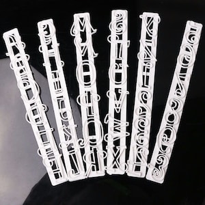 Juego de cortadores de letras para fondant, cortadores de fondant, herramientas para manualidades, herramientas para decorar tartas, juego de 6 piezas, decoración de tartas