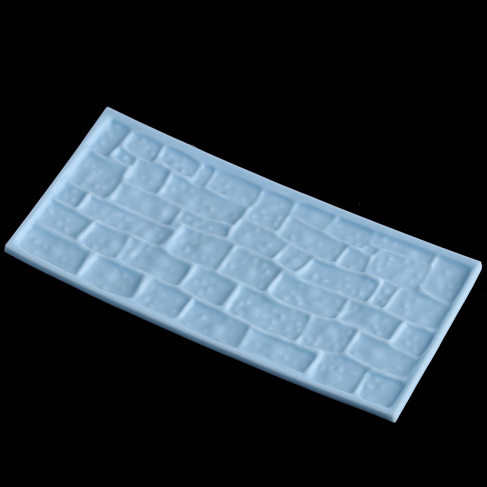 5-Piece Silicone Fondant Mold Set - Brick Wall, Stone Path & Wood Grain Texture Molds - View #4