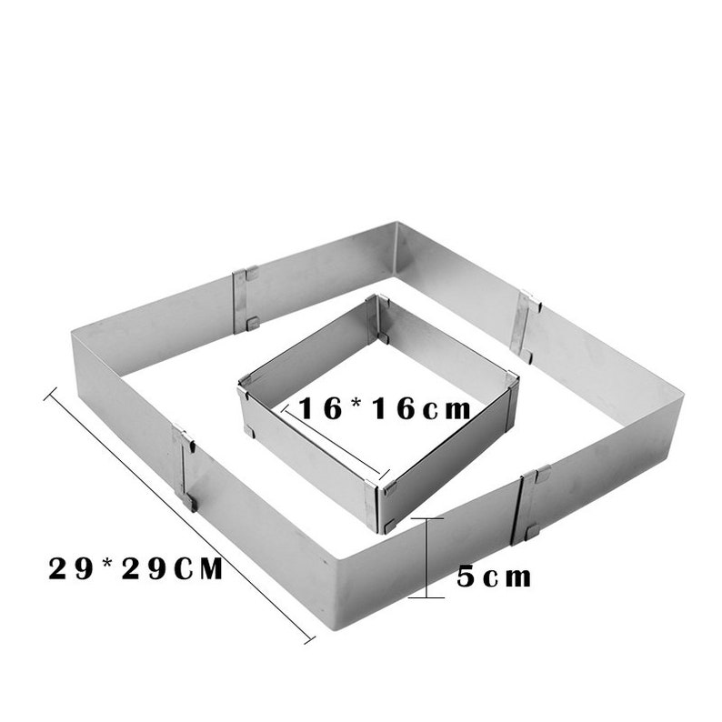 Cake Molds Adjustable Cake Rings Round and Square Stainless Etsy