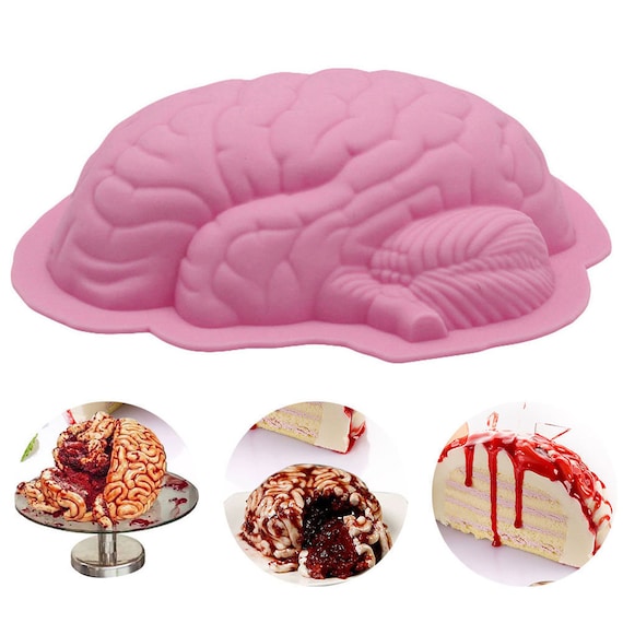 4-teilige Silikonform Für Herz & Gehirn – Realistische 3D-Formen Für Halloween, Hitzebeständig, Für Schokolade & Gelee