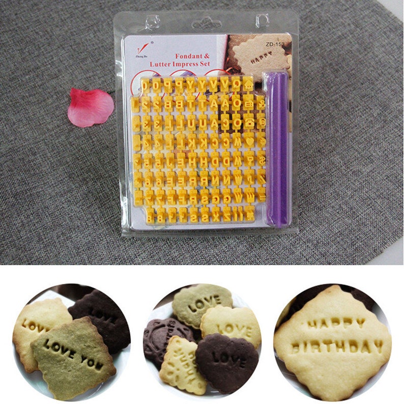 Cookie stamp Letters mold Cookie and fondant embossing letter Etsy