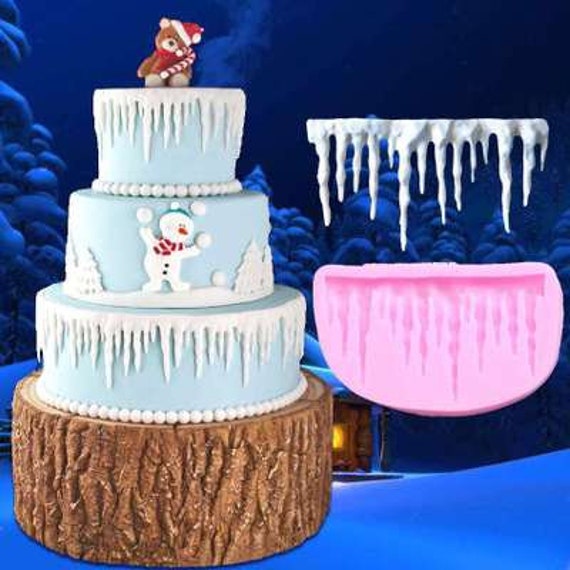 2 Pcs Cake Fondant Mold- Snowflake Molds Silicone Large For Chocolate Cake  Decoration, Candy, Cupcake Decor, Sugar Craft, Baked Goods Cooking Meal