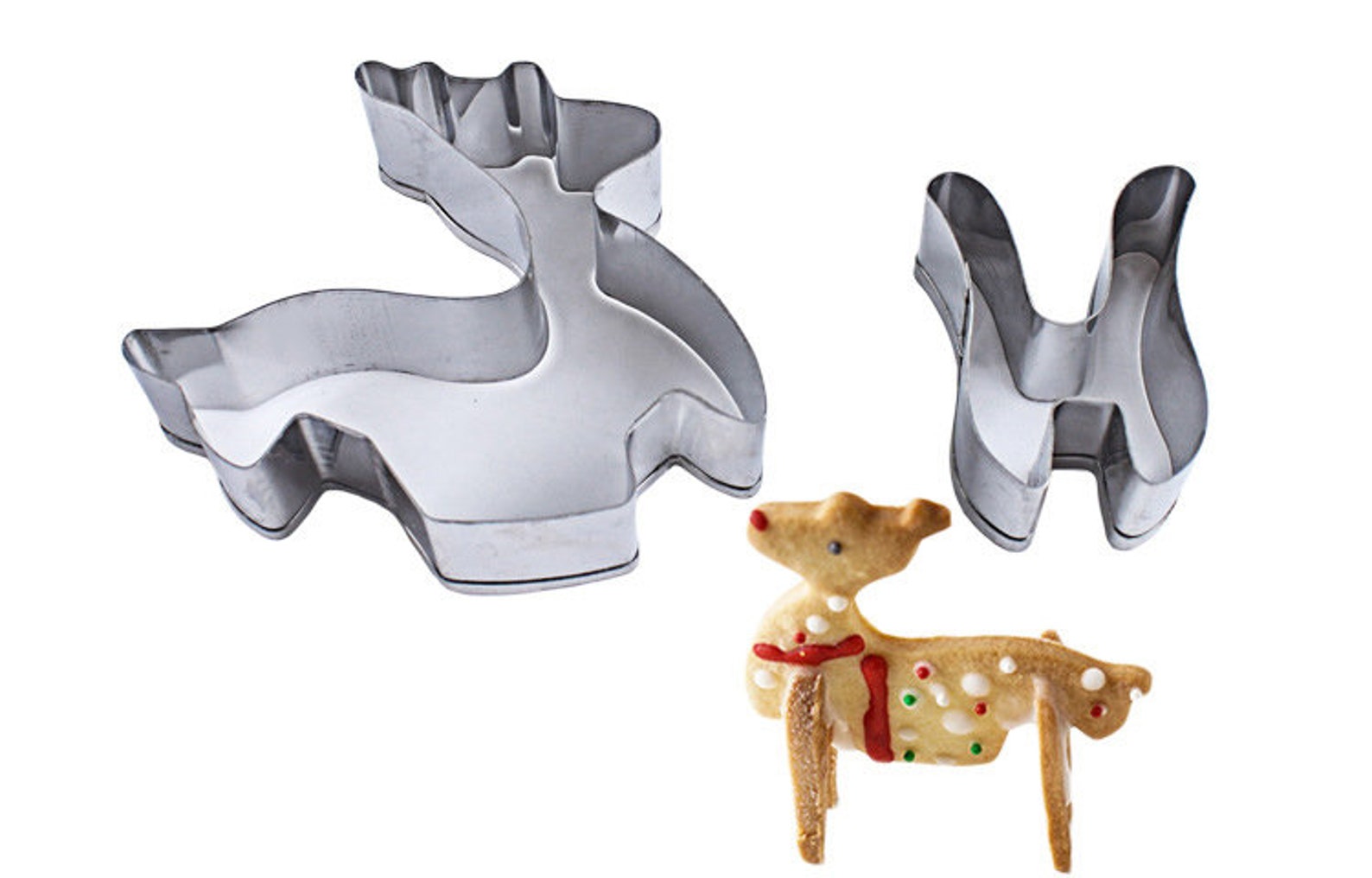 Christmas Cookie Cutter Set for Making 3D Cookies Stainless Etsy