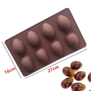 Easter eggs silicone mold 8 cavities eggs mold Chocolate mold Fondant mold Desserts mold Egg mold Silicone mold Cake decorating tools