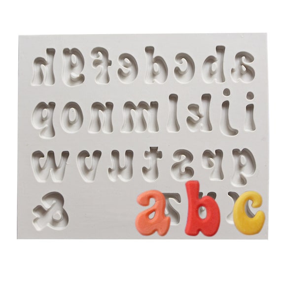 Retro Design Capital Letter Alphabet Silicone Mold