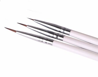 Painting brushes set Craft tools, Cake decorating tools Fondant painting Brushes Cake toppers 3 pcs brush set Thin brushes