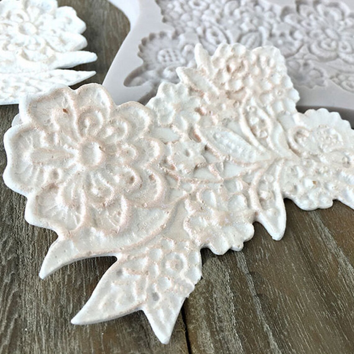 Large Flower Lace Silicone Mold for Fondant Wedding cake mold Etsy
