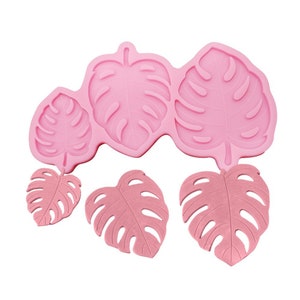 Tropical Monstera Leaf Shaped Fondant Mold Tropical Leaves Cake Decorating Mold Cake Decoration Fondant Decorating Tools  Cupcake Decorating