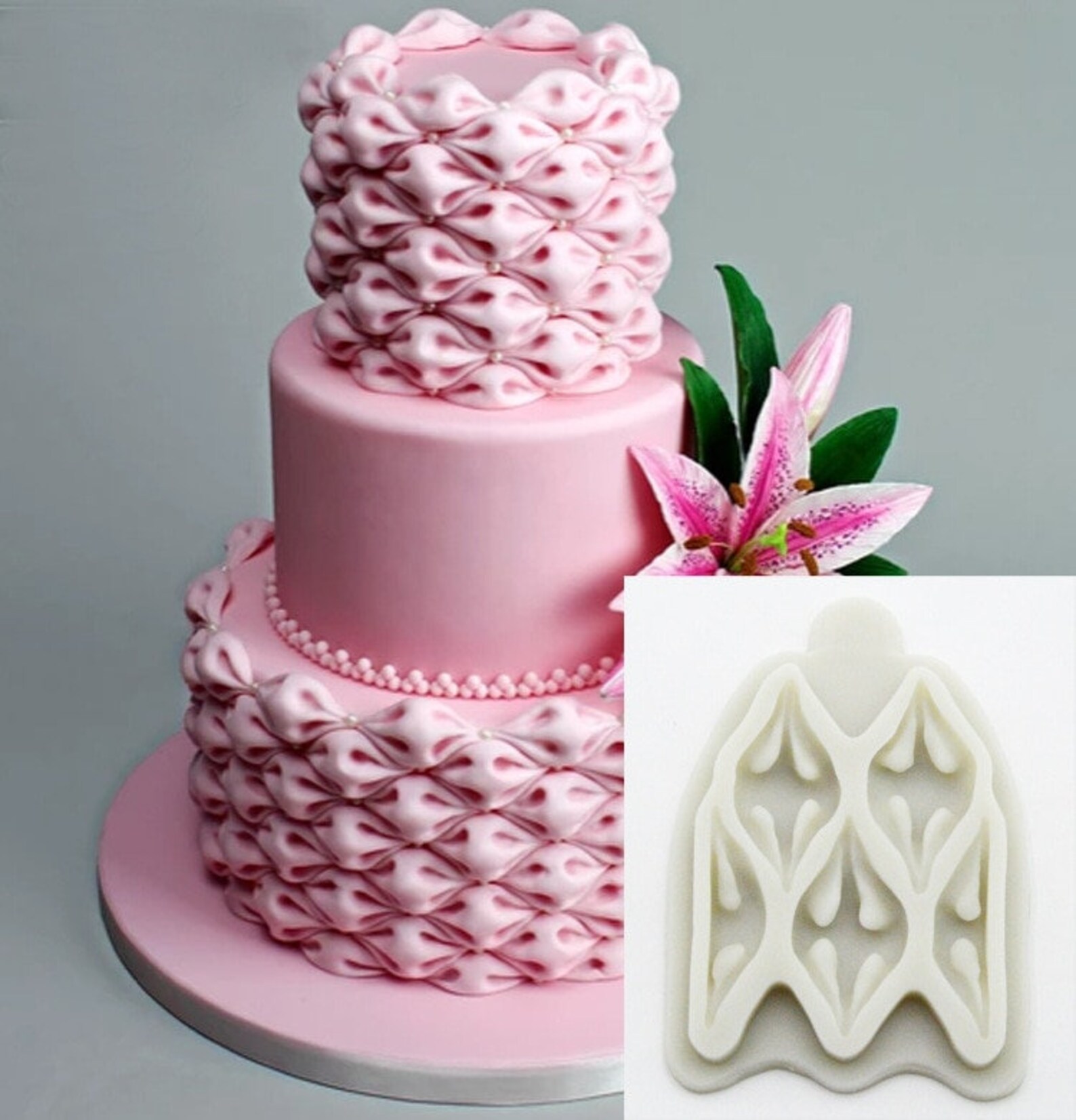 Fabric Puff Silicone Fondant Mold Cake Decorating Tool Fondant Etsy