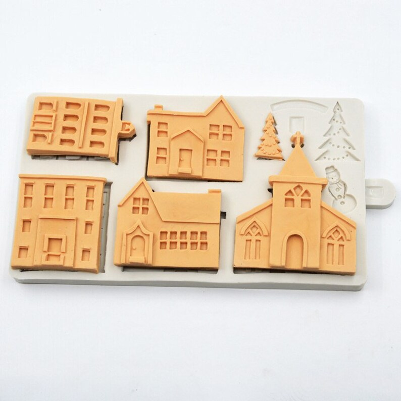 Christmas Gingerbread House Silicone Mold Cake Decorating Etsy