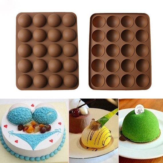 6 Half Sphere Ball Silicone Cake Chocolate Mould Birthday Cake Decor Baking Tool 