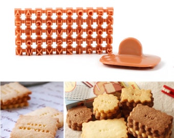 Tiny Embossing  Fondant or Cookie Letters