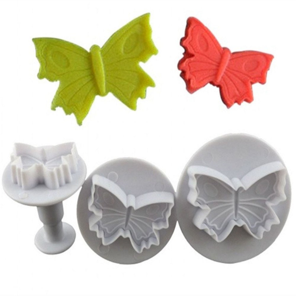 3 pcs//set Figure Geometric Plastic Hexagon Shape Cake Decoration Cutters Buscuit