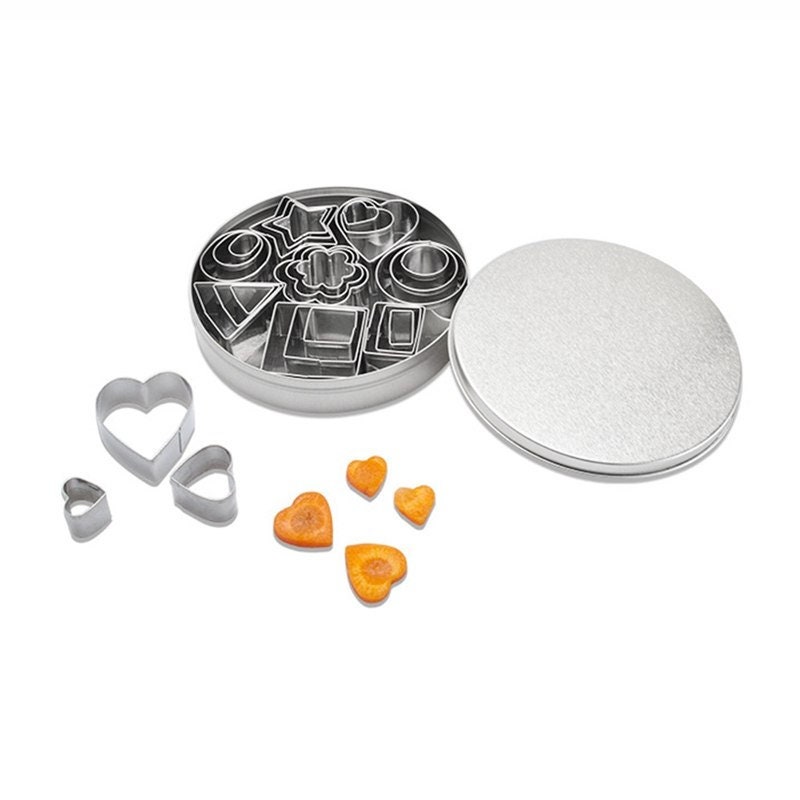 Cookie Cutters Basic Shapes Set of 24 Stainless Steel Cutters Etsy