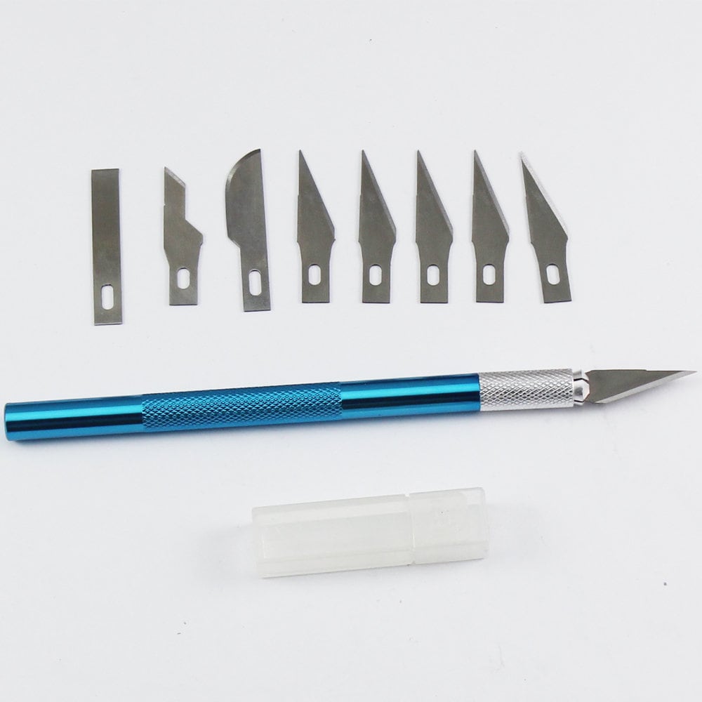 1 Set Craft Knife With 6Pcs Blade Craft EngMraving Phone Repair Cutter Tool  Non-slip Knife