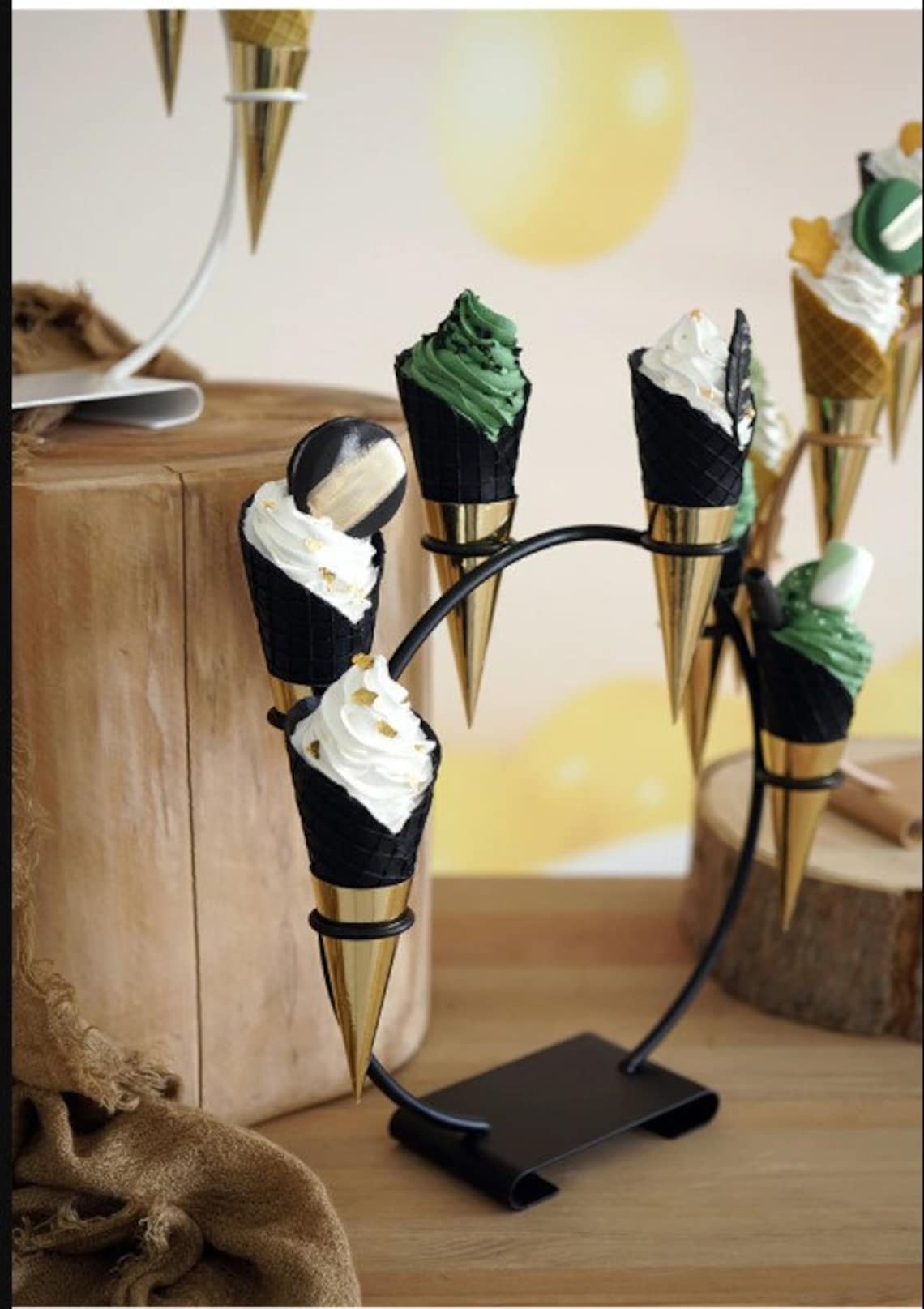 Ice Cream Cone Holder Metal Dessert Stand 6 Hole Cone Stand Etsy