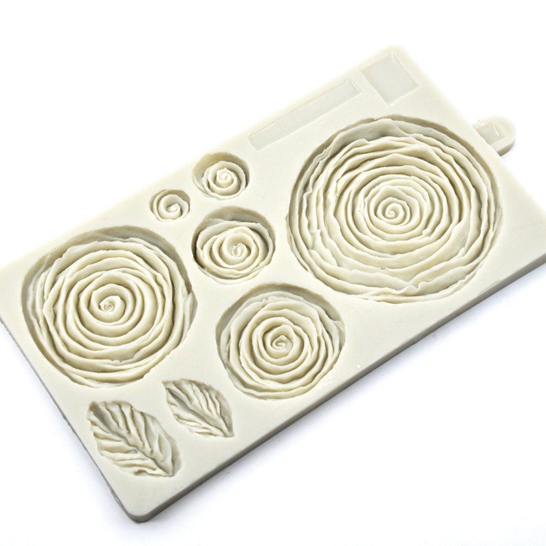 Ruffled Roses Silicone Mold Fondant Mold Cake Decorating Mold Etsy