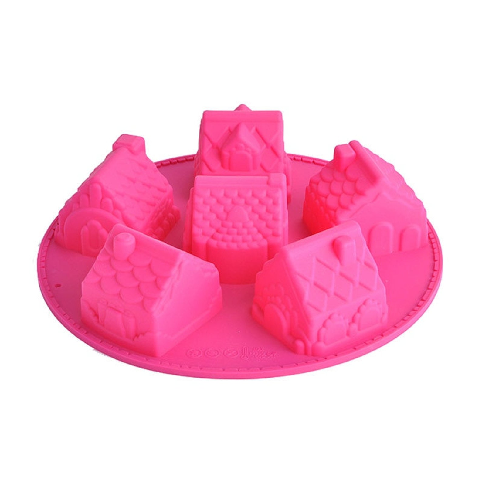 Christmas Gingerbread House Baking Silicone Mold Round Shaped Etsy