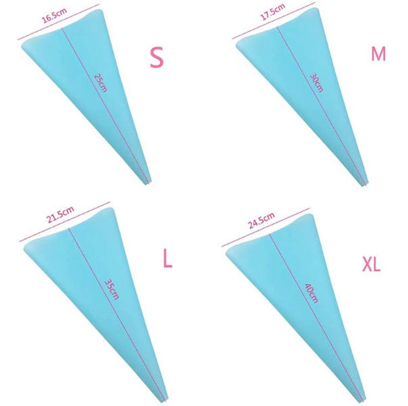 Pastry Bag Set Piping Bags Icing Bag Reusable 4 Pieces Set Etsy