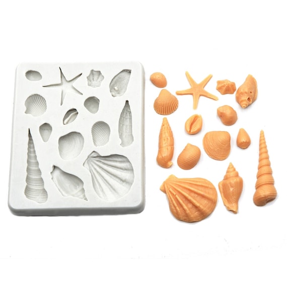 Molde Silicona Fondant Conchas Mar