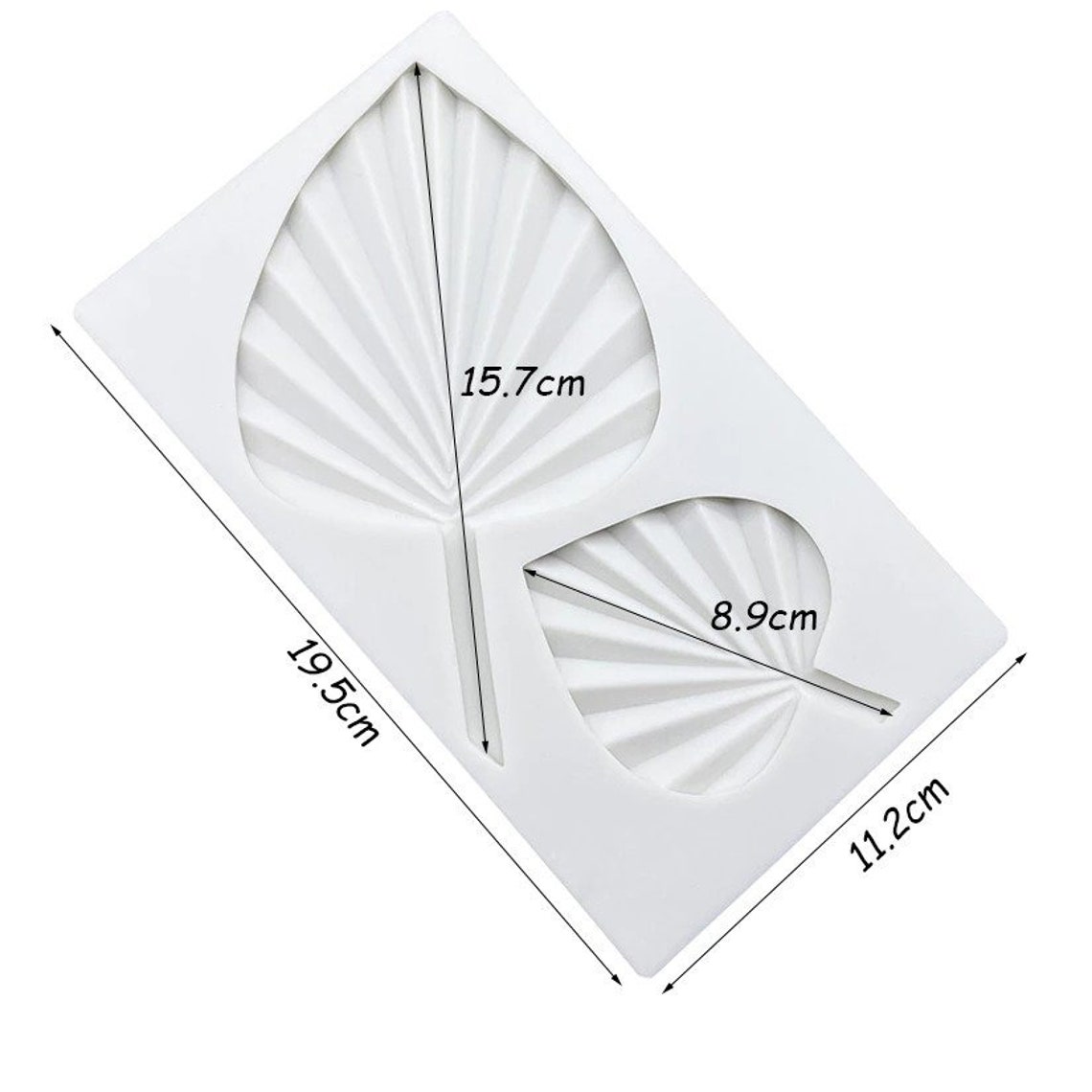 Palm Leaf Fan Leaves Fondant Mold Silicone Molds Cake Etsy