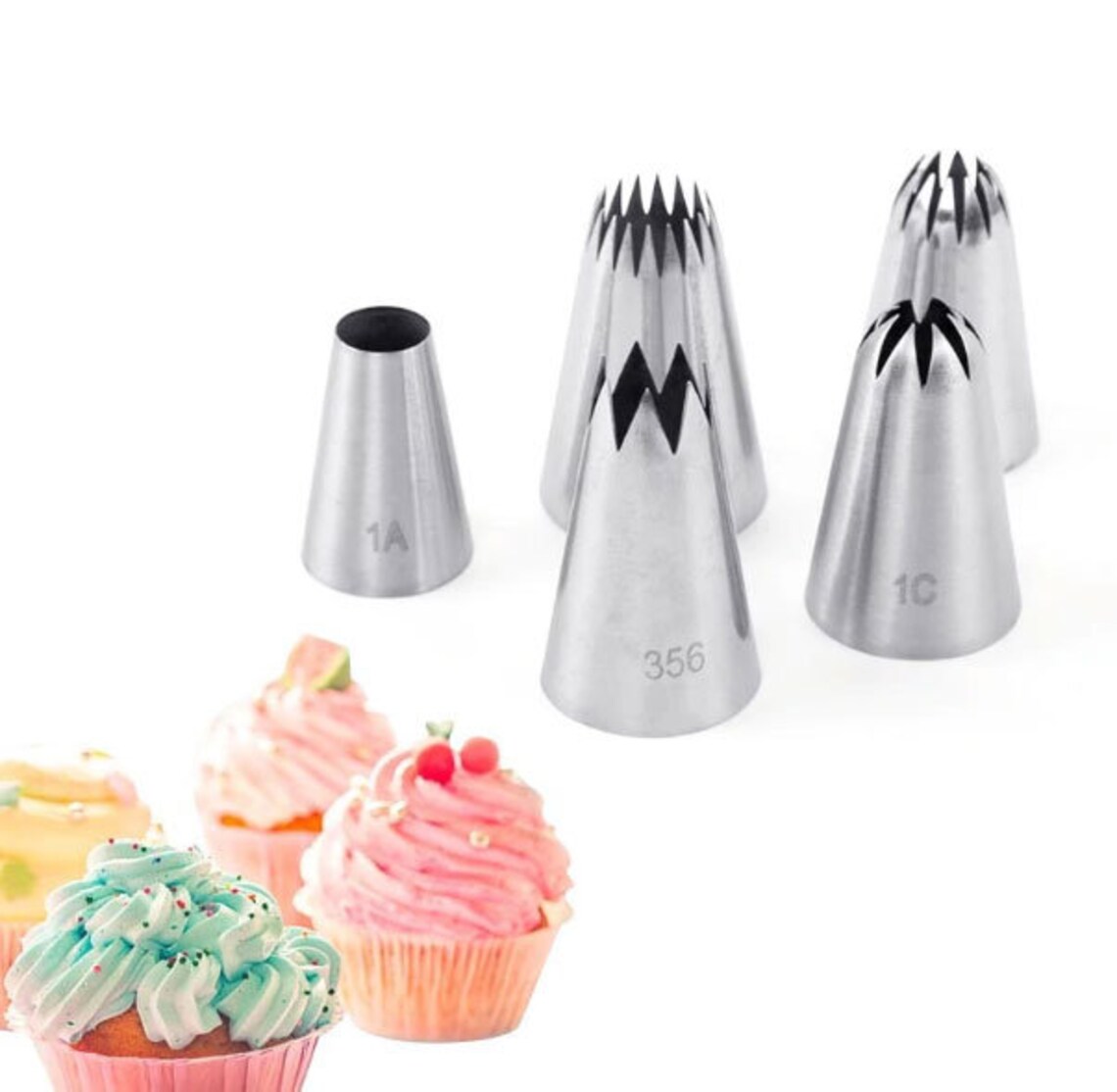 Large Piping Tips for Cupcake and Cake Decorating 3 Pieces Etsy