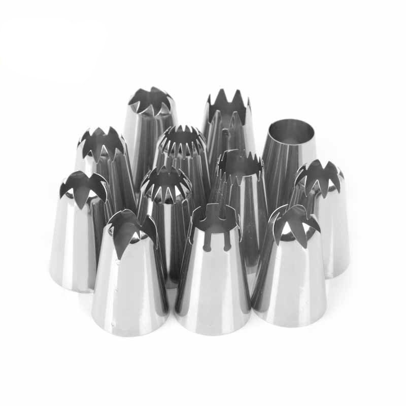 Large Icing Tips 12 Pcs Set Icing Nozzles Russian Nozzles Set Etsy