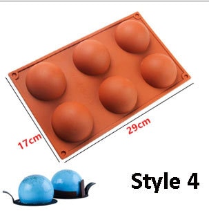 Stampo in silicone per caramelle e cioccolato rotondo poroso con coperchio Stampo per cubetti di ghiaccio per budino fondente fai-da-te Decorazione per torta nuziale per feste di San Valentino  15
