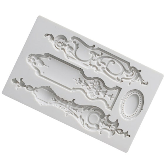 Stampi In Silicone Per Fondant E Pasta Di Zucchero | Decorazione Torte Barocco | Resistente Al Calore | 22x12.7 Cm