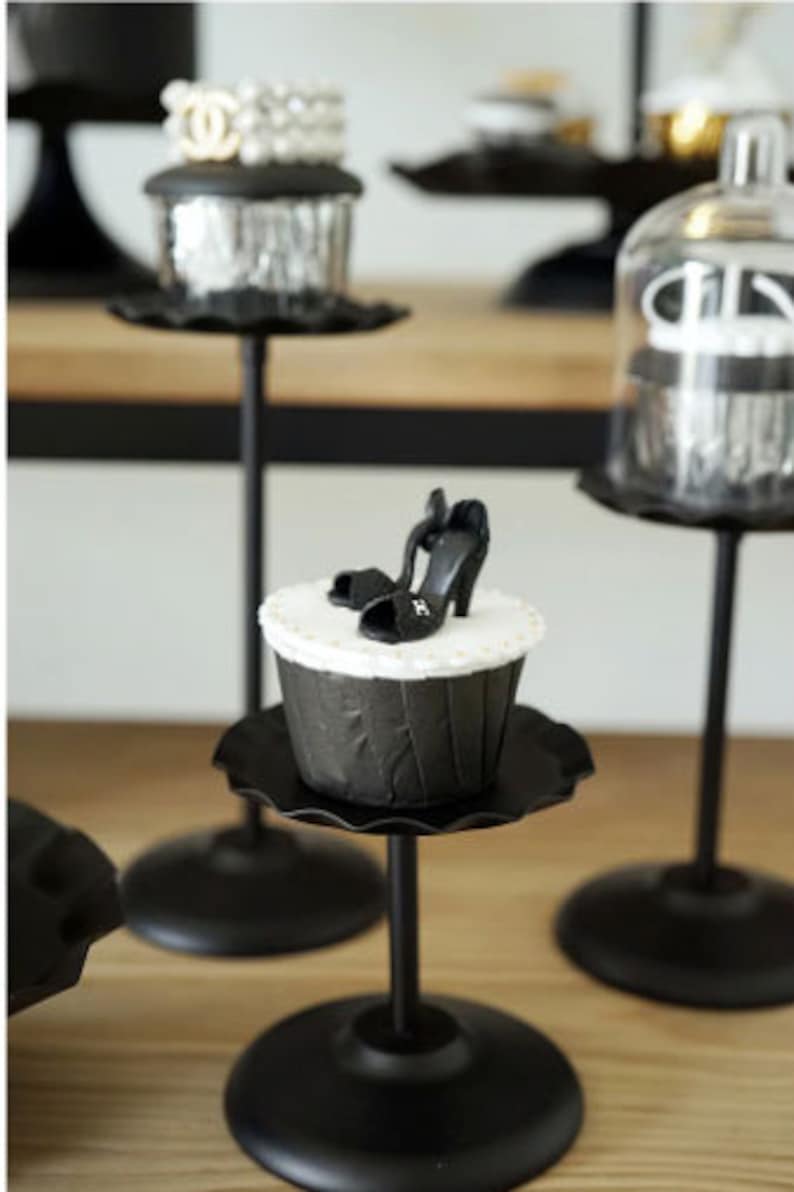 Black Cupcake Stand Wedding Dessert Table Decoration Sweet Etsy India