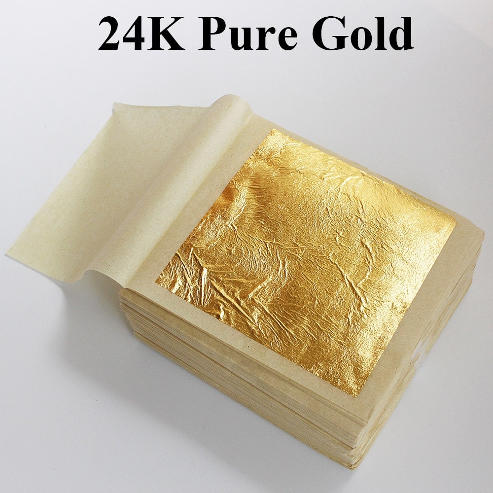 Edible Gold Leaf 24K Gold Leaf Sheets Edible Gold Foil Cake Decoration  Cupcake Decoration Desserts Decorating 